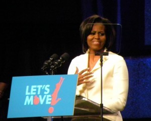 First Lady Michelle Obama Celebrating Let's Move!